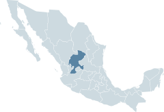 Ubicación de Zacatecas
