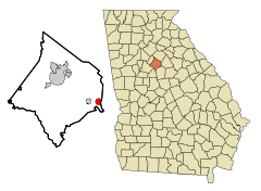 Newton County Georgia Incorporated and Unincorporated areas Newborn Highlighted.svg