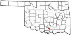 Ubicación en el condado de Carter en OklahomaUbicación de Oklahoma en EE. UU.