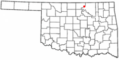 Ubicación en el condado de Kay en OklahomaUbicación de Oklahoma en EE. UU.