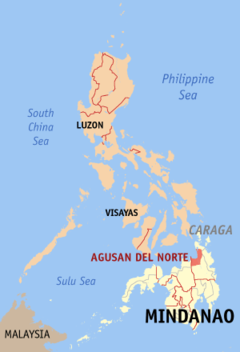 Ubicación de Agusan del Norte
