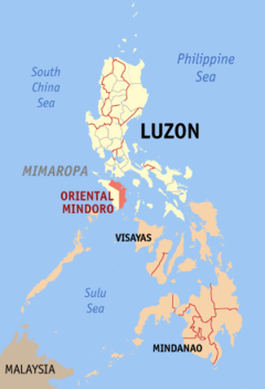 Ubicación de Mindoro Oriental