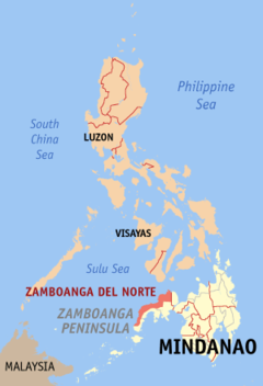 Ubicación de Zamboanga del Norte