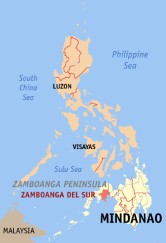 Ubicación de Zamboanga del Sur