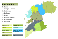 Municipios y situación en la provincia.