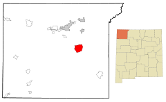 Ubicación en el condado de San Juan en Nuevo MéxicoUbicación de Nuevo México en EE. UU.