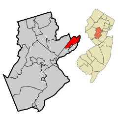 Ubicación en el condado de Somerset en Nueva JerseyUbicación de Nueva Jersey en EE. UU.