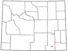 Ubicación en el condado de Albany en Wyoming Ubicación de Wyoming en EE. UU.