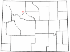 Ubicación en el condado de Park en Wyoming Ubicación de Wyoming en EE. UU.
