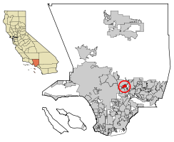 Ubicación de San Marino en el Condado de Los Ángeles, California