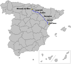 Spain A-68map.png