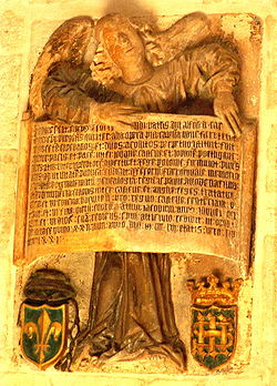 Inscripción con su heráldica, Catedral de Burgos.