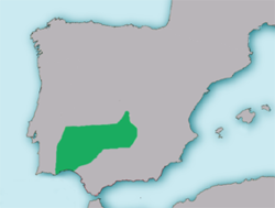 Mapa de distribución de A. hispanica[1] 