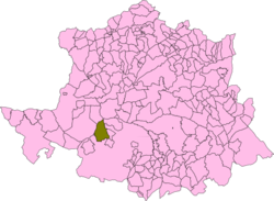 Localización del término municipal de Arroyo de la Luz en su provincia