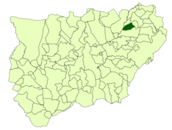 Situación de Arroyo del Ojanco con respecto a la provincia de Jaén