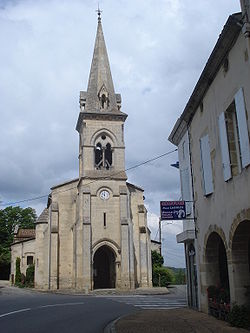 Auros (Gironde, fr) the church.JPG