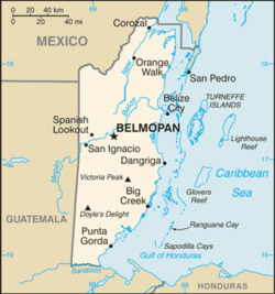 Localización de la Ciudad de Belice en Belice.
