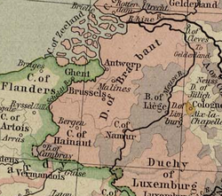 Ubicación de Ducado de Brabante