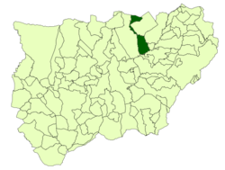 Situación de Castellar con respecto a la provincia de Jaén