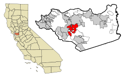 Localización de Walnut Creek en California