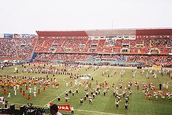 Detalle del acto de clausura de la Copa América 2004, en el Estadio Nacional de Lima