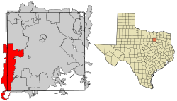 Mapa y Localización de Grand Prairie en el Condado de Dallas