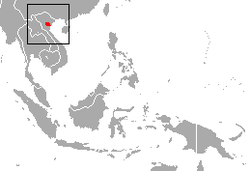 Área de distribución del langur de Delacour