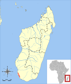 Distribución de la mangosta de Grandidier