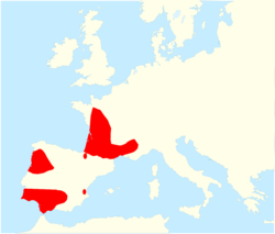 Gomphus graslinii range map.png