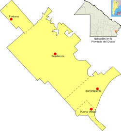 Área urbana del Gran Resistencia y las localidades incluidas en ella.
