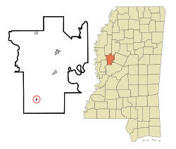 Humphreys County Mississippi Incorporated and Unincorporated areas Louise Highlighted.svg
