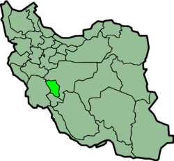 Mapa que muestra la provincia iraní de Chahar Mahaal y Bakhtiari