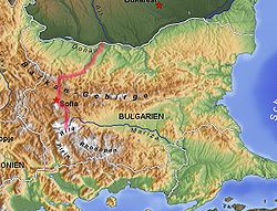 Recorrido del Iskar en Bulgaria