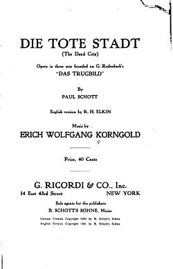 Korngold-Die Tote Stadt-1921 cover.jpg