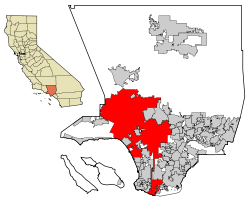 Localización dentro del condado de Los Ángeles, California