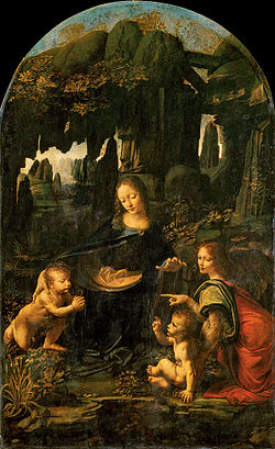 Leonardo da Vinci - Virgen de las Rocas (Museo del Louvre, c. 1480).jpg
