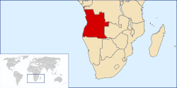 Ubicación de Angola