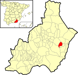 Situación de Bédar en la provincia de Almería