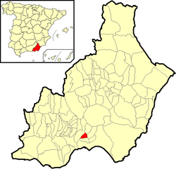 Situación de Benahadux en la provincia de Almería