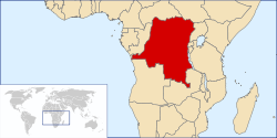 Ubicación de de la República Democrática del Congo