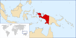 Ubicación de Papúa Occidental