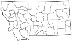 Localización de Butte, Montana