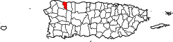 Map of Puerto Rico highlighting Quebradillas.svg