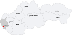 Localización en Eslovaquia.