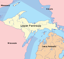 Mapa de la zona de la península