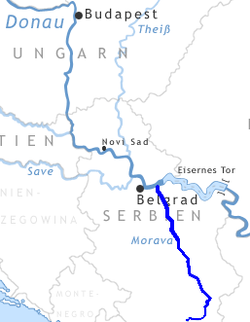 Localización del río Gran Morava