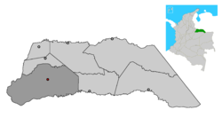 Ubicación de Tame en Arauca
