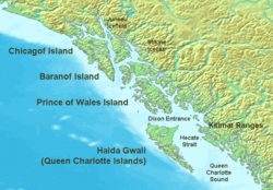 Localización de la isla Príncipe de Gales