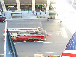 Vista desde el acuartelamiento de FDNY en la 7ª Avenida, Manhattan