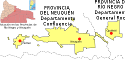 Área urbana de Neuquén - Plottier - Cipolletti y las localidades incluidas en ella.